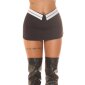 Kurzer Damen Hosenrock Skort Schwarz-Weiß