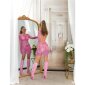 Festival Kleid Netzkleid Partykleid mit Glitzer Transparent Rosa