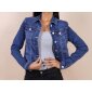 Damen Jeansjacke tailliert Dunkelblau