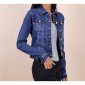 Damen Jeansjacke tailliert Dunkelblau