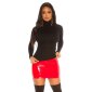 Damen-Rollkragenpullover aus Feinstrick Schwarz