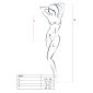 Womens open crotch mesh bodysuit bodystocking teddy white