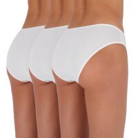 Womens basic panties slips made of cotton 3-pack white