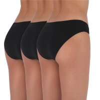 Womens basic panties slips made of cotton 3-pack black