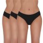 Womens basic panties slips made of cotton 3-pack black