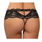 Sexy ROZA Damen Spitzen-String Schwarz