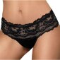 Sexy ROZA Damen Spitzen-String Schwarz