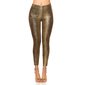Sexy wet look leggings with snake print black/gold 