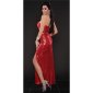 Edles Damen Glamour Pailletten-Kleid Bandeau Abendkleid Rot
