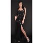 Glamour sequined dress bandeau evening dress black