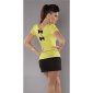 Elegant short-sleeved shirt with bows yellow