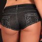 Sexy Hotpants Jeans-Look mit Zipper Gogo Club Schwarz 34