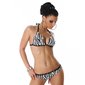 Sexy Neckholder Push-Up Bikini Beachwear Zebra-Look 34